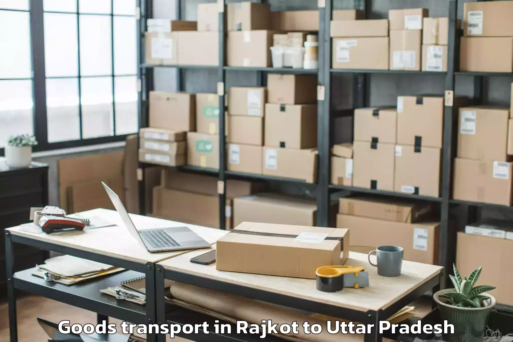 Top Rajkot to Ramkola Goods Transport Available